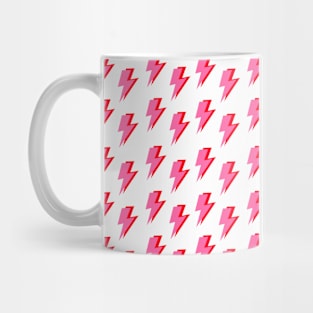 Pink and Red Lightning Bolt Pattern Mug